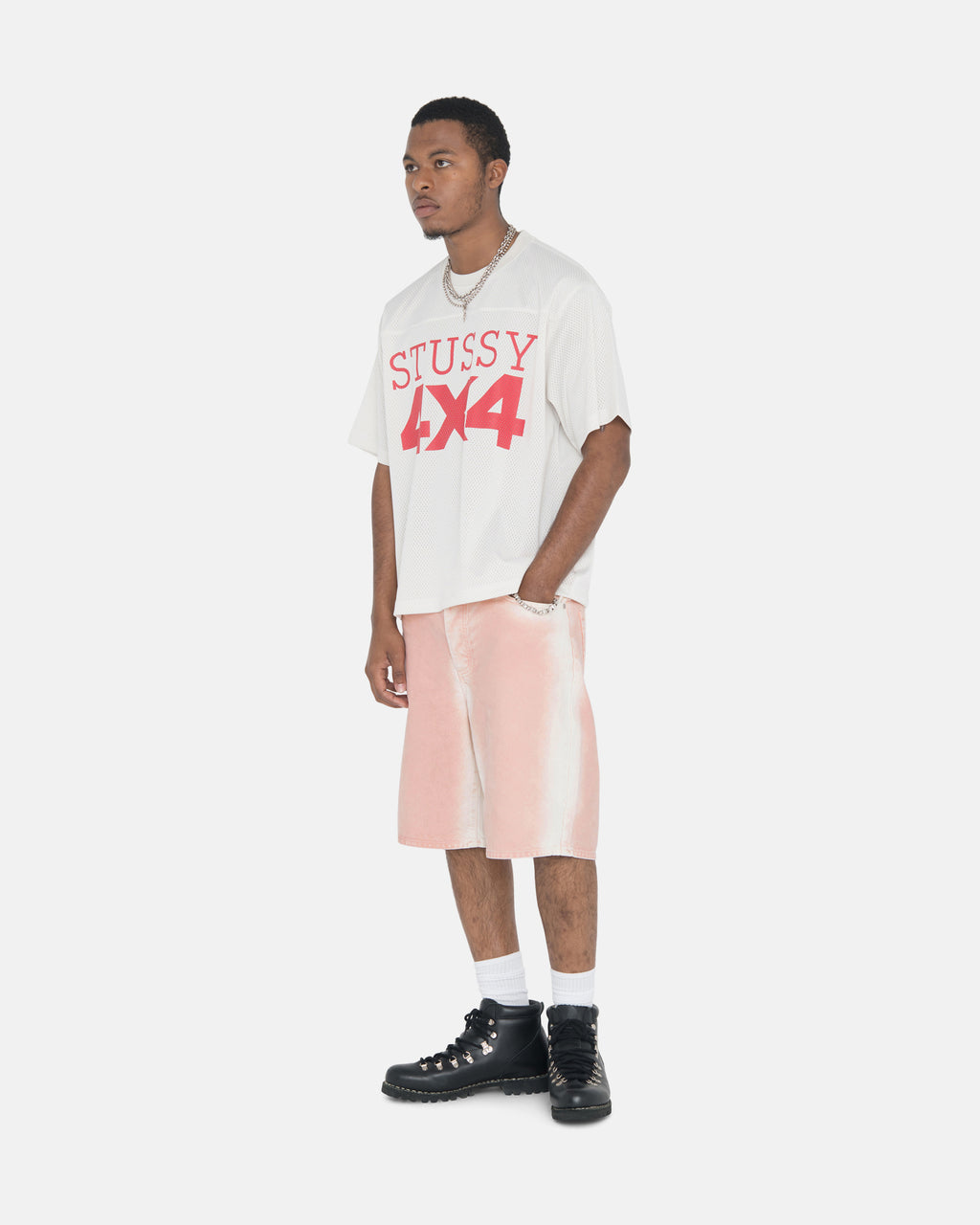 Stussy 4x4 Mesh Football Pelipaita Beige | VUZCRQ-137