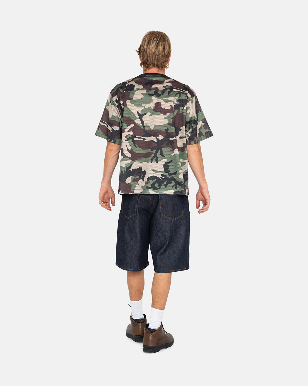 Stussy 4x4 Mesh Football Pelipaita Camo | UONFPL-136