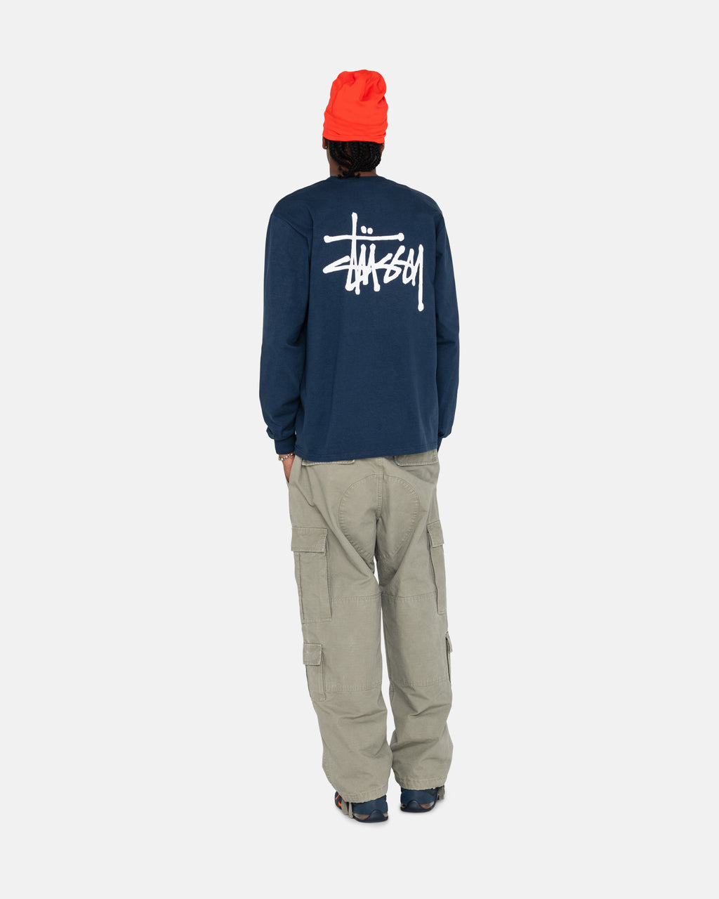 Stussy Basic Ls Juoksupaidat Laivastonsininen | ZFATXV-075