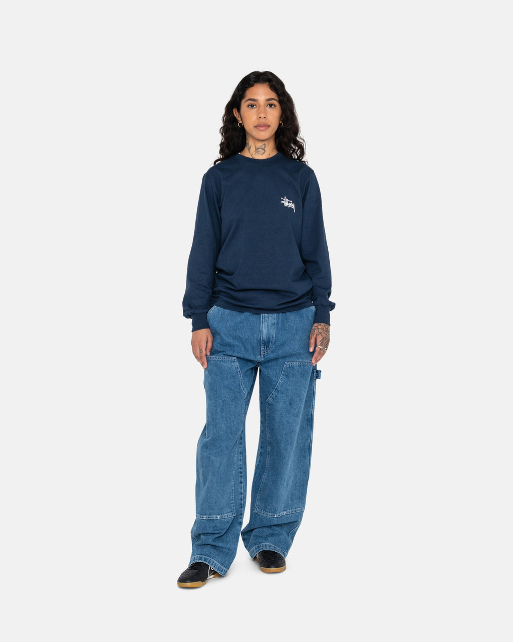 Stussy Basic Ls Juoksupaidat Laivastonsininen | ZFATXV-075