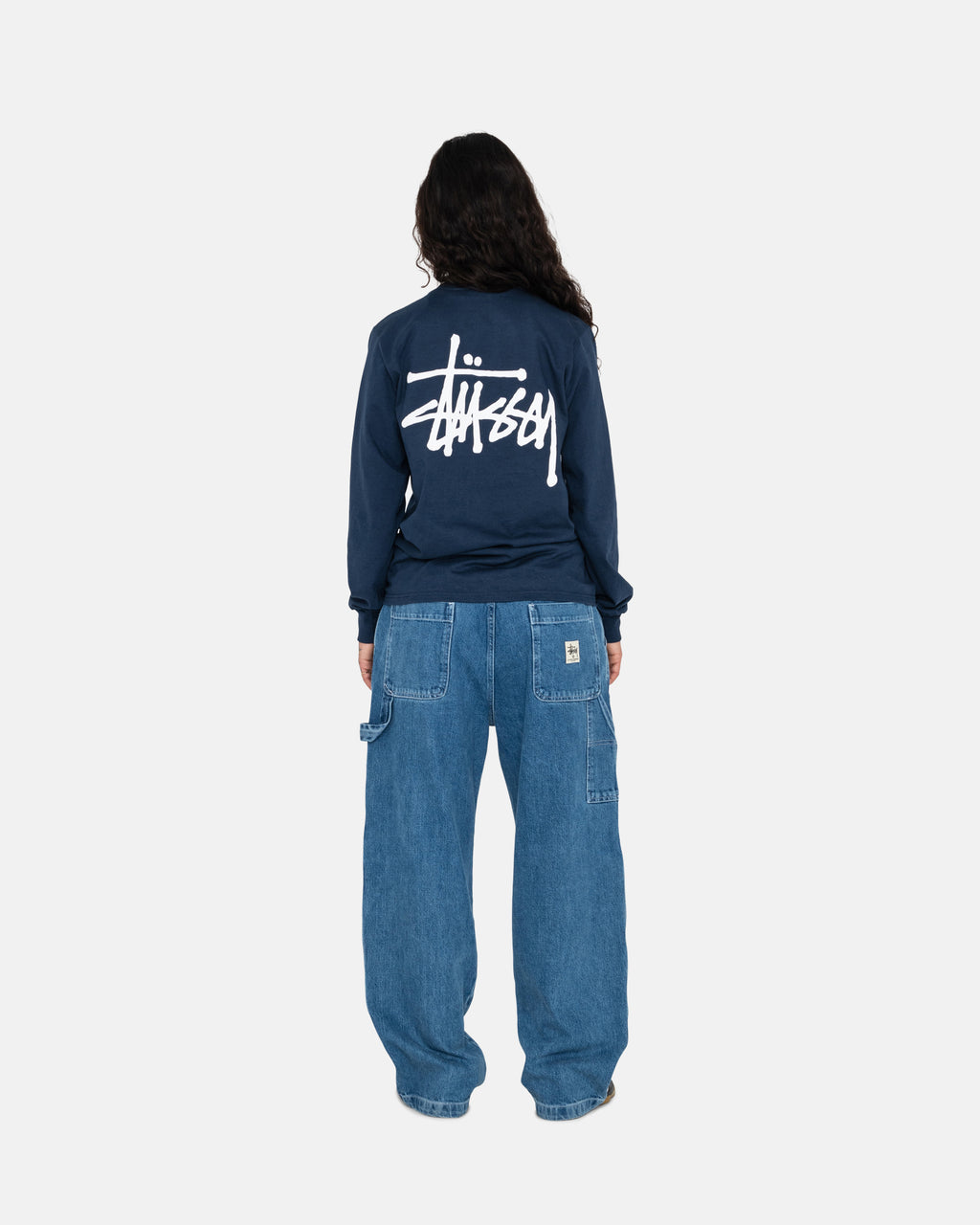 Stussy Basic Ls Juoksupaidat Laivastonsininen | ZFATXV-075