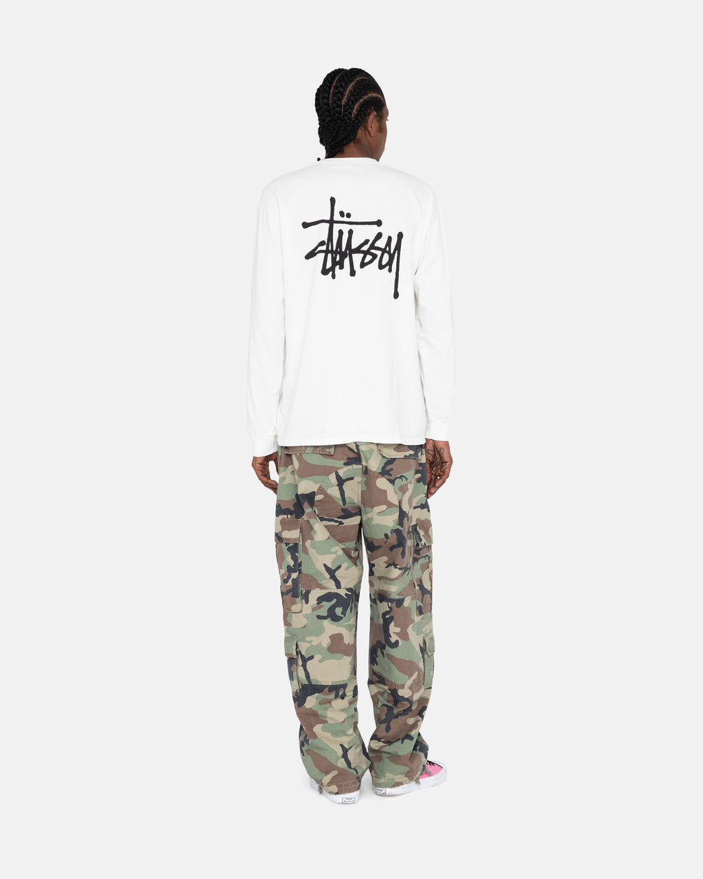 Stussy Basic Ls Juoksupaidat Valkoinen | DIVCAQ-642