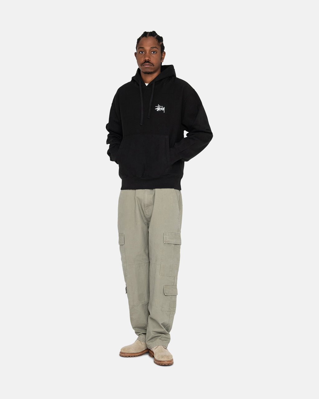 Stussy Basic Pigment Dyed Huppari Mustat | VJECFD-514