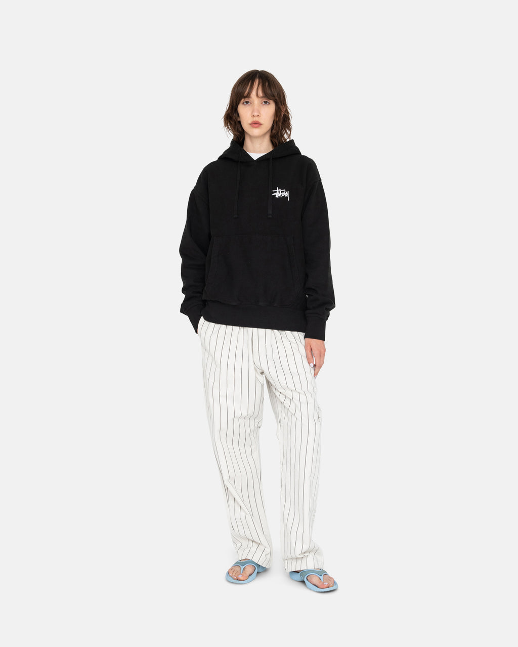 Stussy Basic Pigment Dyed Huppari Mustat | VJECFD-514