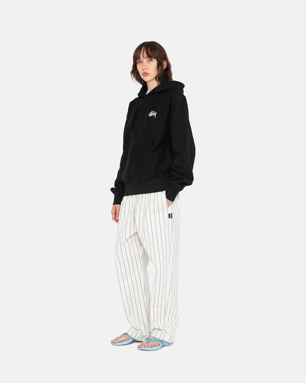 Stussy Basic Pigment Dyed Huppari Mustat | VJECFD-514