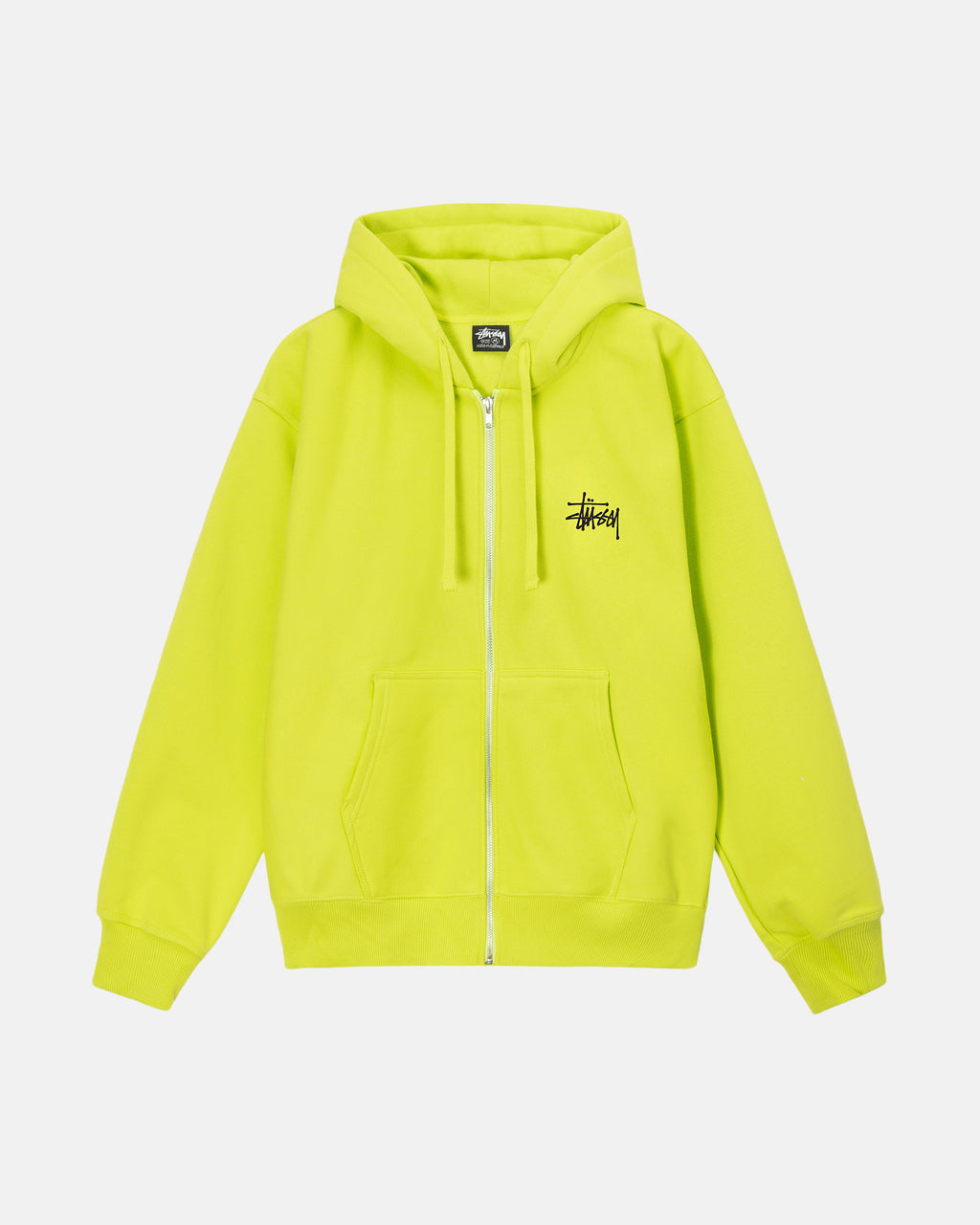 Stussy Basic Zip Huppari Keylime | YMKAEL-237