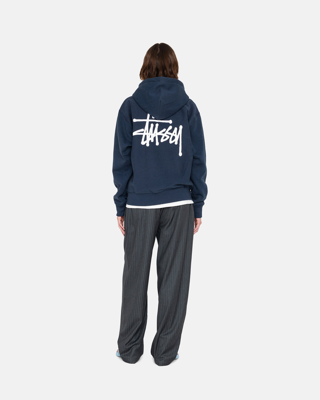 Stussy Basic Zip Huppari Laivastonsininen | NKDFVW-461