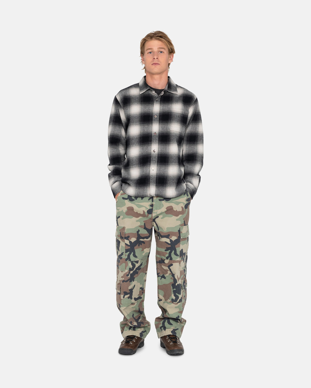 Stussy Bay Plaid Paidat Harmaat | SVLQUB-147