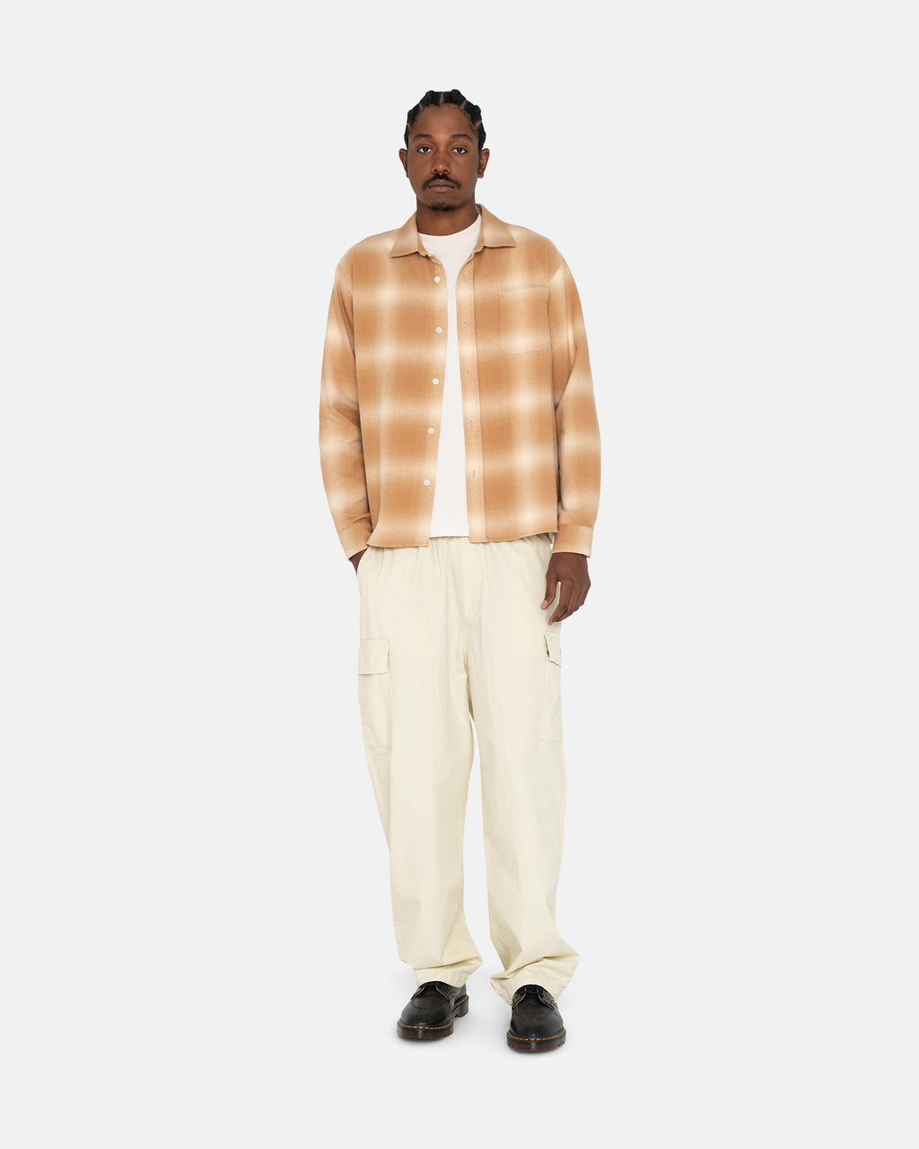 Stussy Bay Plaid Paidat Ruskea | DRSNKV-784