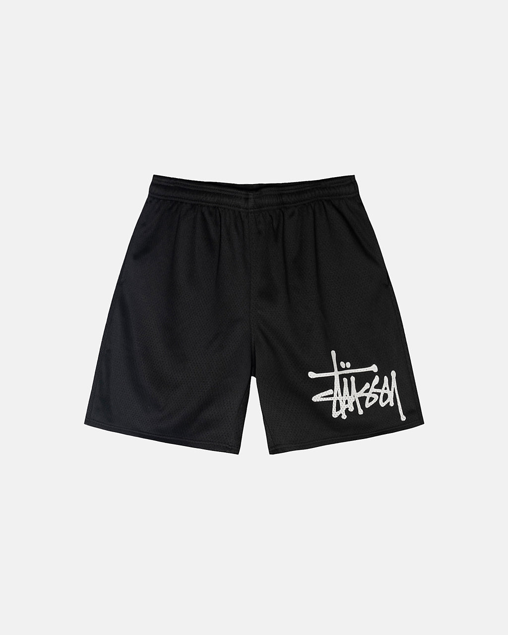 Stussy Big Basic Mesh Shortsit Mustat | JACMIN-769