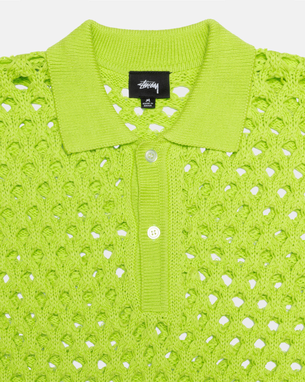 Stussy Big Mesh Polo Neulepuserot Vaaleanvihreä | RWPLUF-832