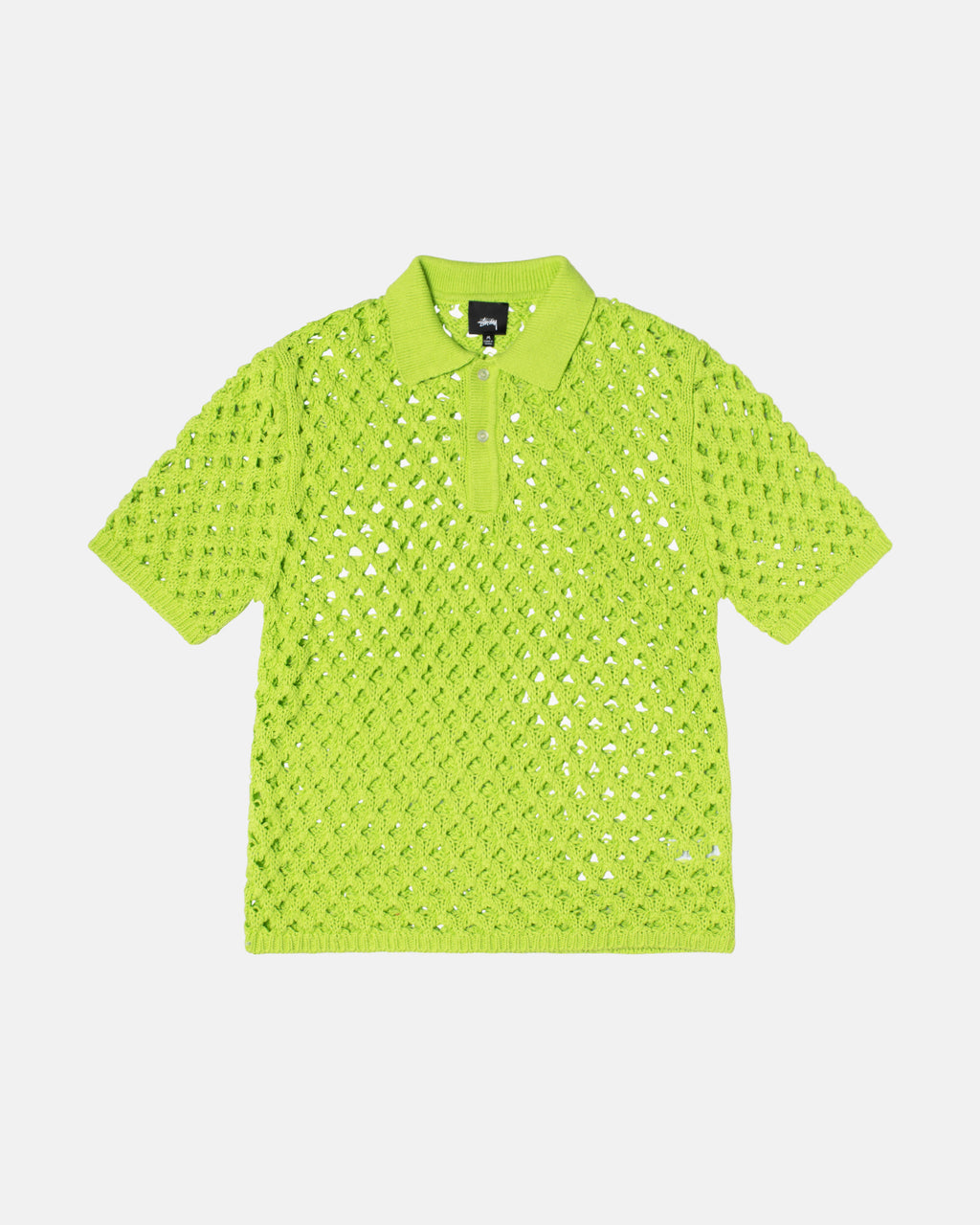 Stussy Big Mesh Polo Neulepuserot Vaaleanvihreä | RWPLUF-832