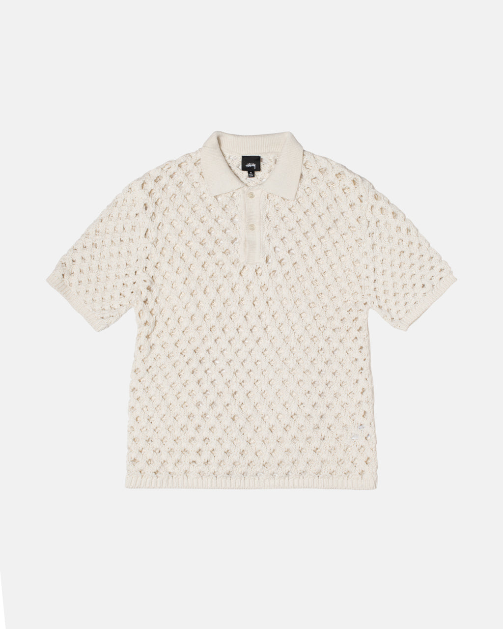 Stussy Big Mesh Polo Neulepuserot Valkoinen | FJYCTU-245