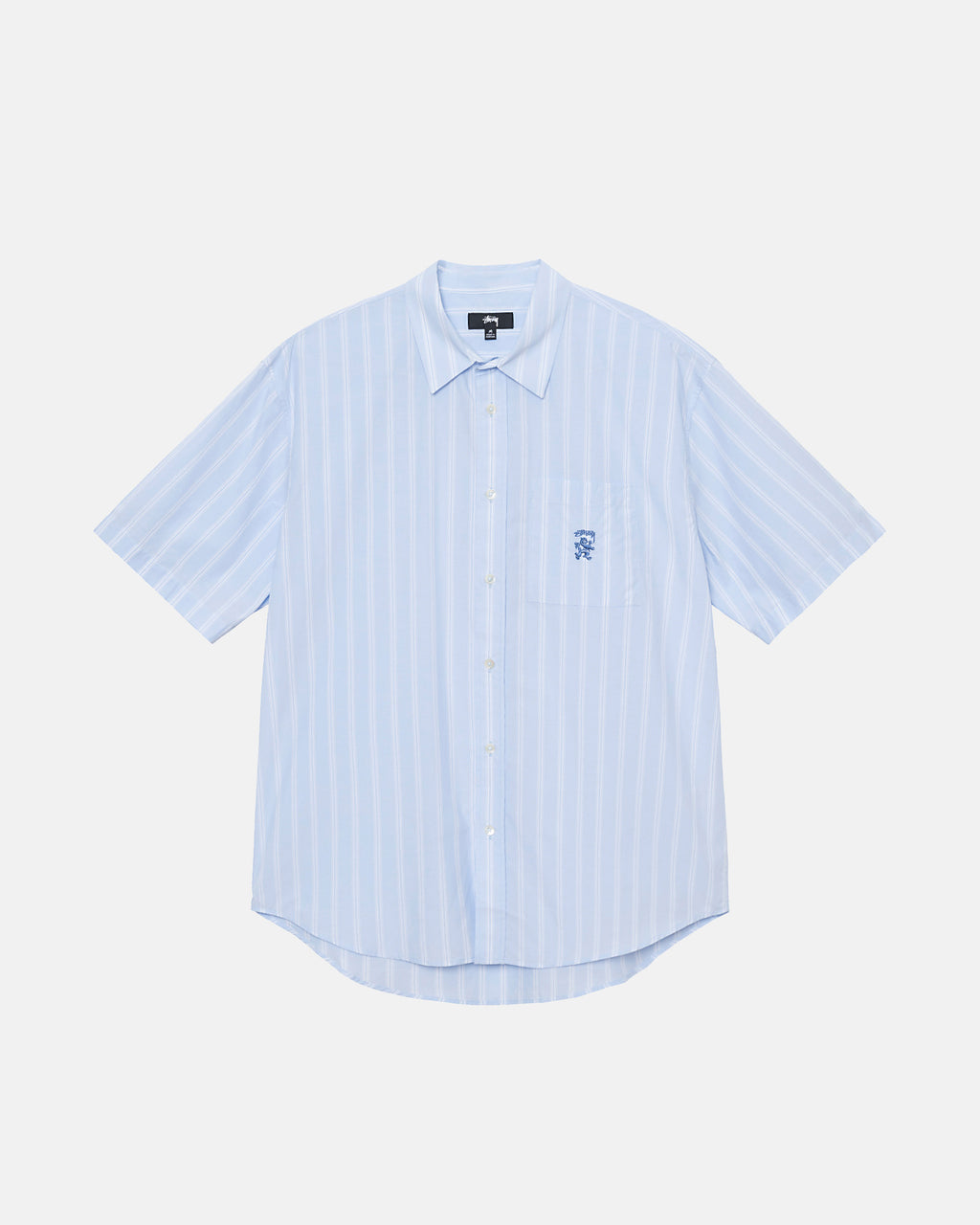 Stussy Boxy Raidallinen Ss Paidat Sininen | NGFIVL-627