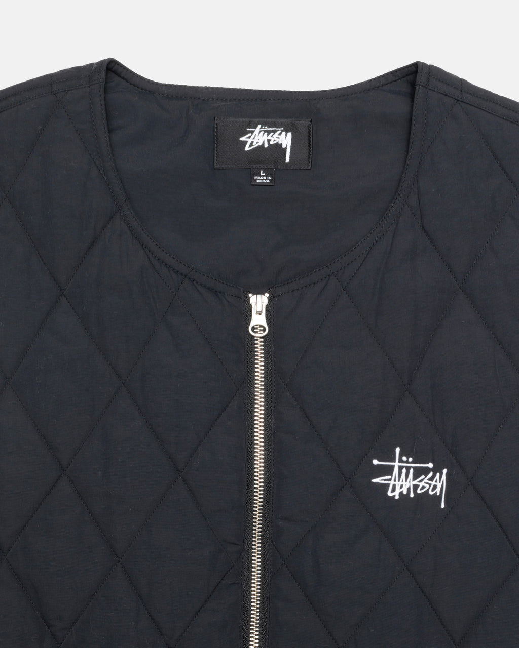 Stussy Diamond Tikattu Liivit Mustat | FRBQDM-524