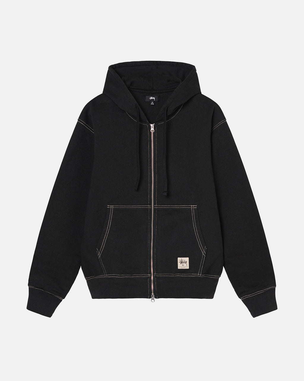 Stussy Double Face Label Zip Huppari Mustat | AMRXHO-842