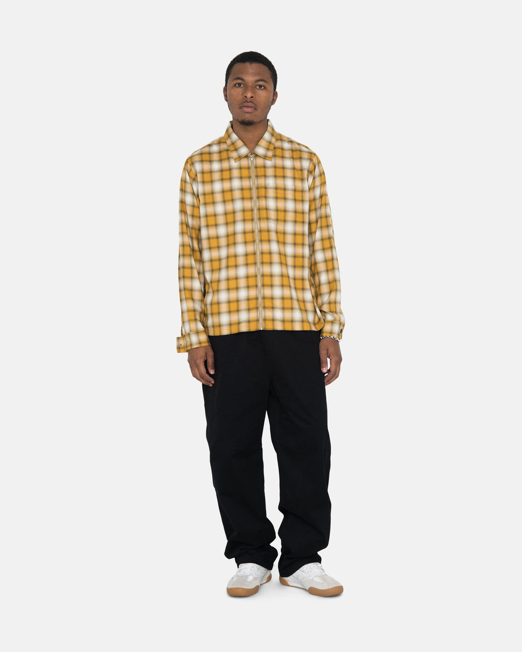 Stussy Eddie Plaid Zip Paidat Sinapinkeltainen | YAUIPM-180