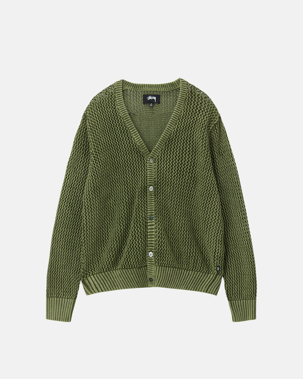 Stussy Loose Gauge Cardigan Neulepuserot Oliivinvihreä | BTAHGN-459