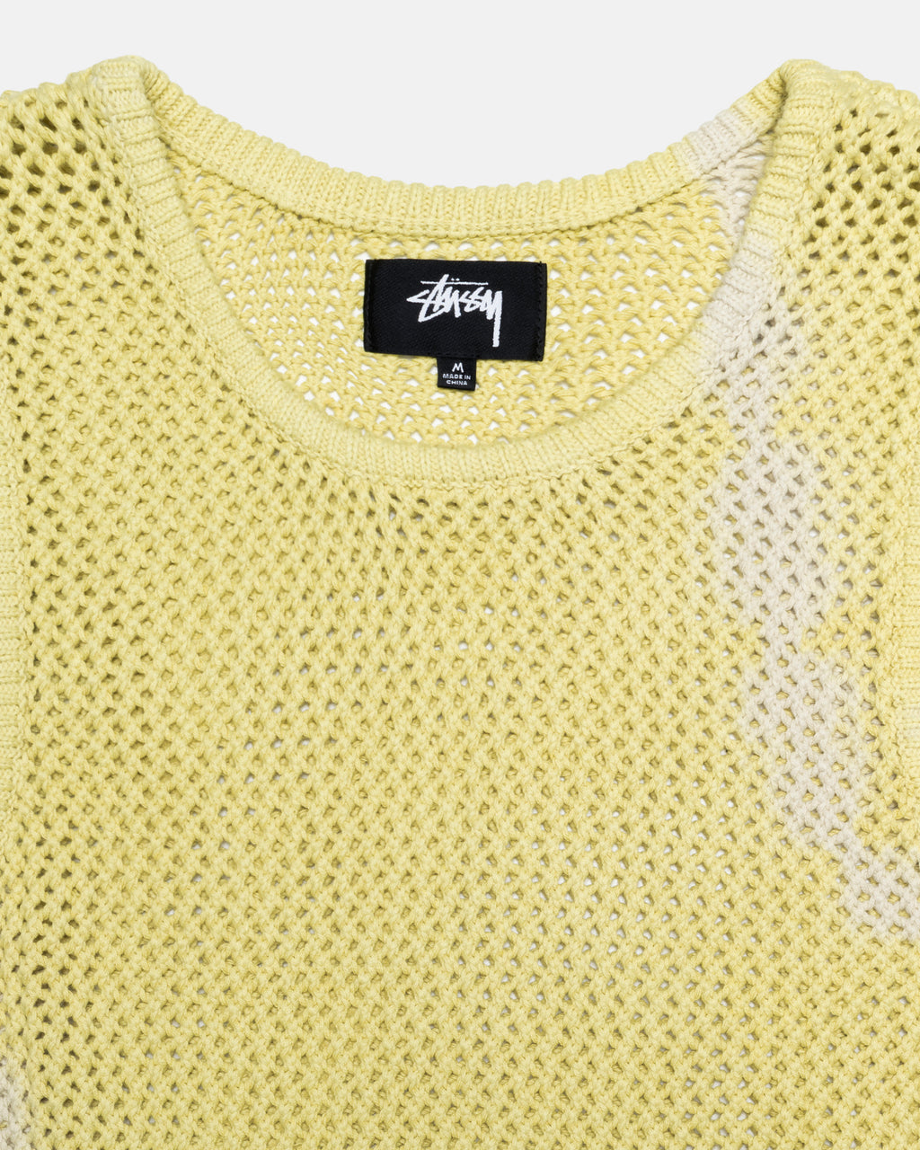 Stussy O'dyed Heavyweight Mesh Hihaton Paita Keltainen | NKQSZU-207