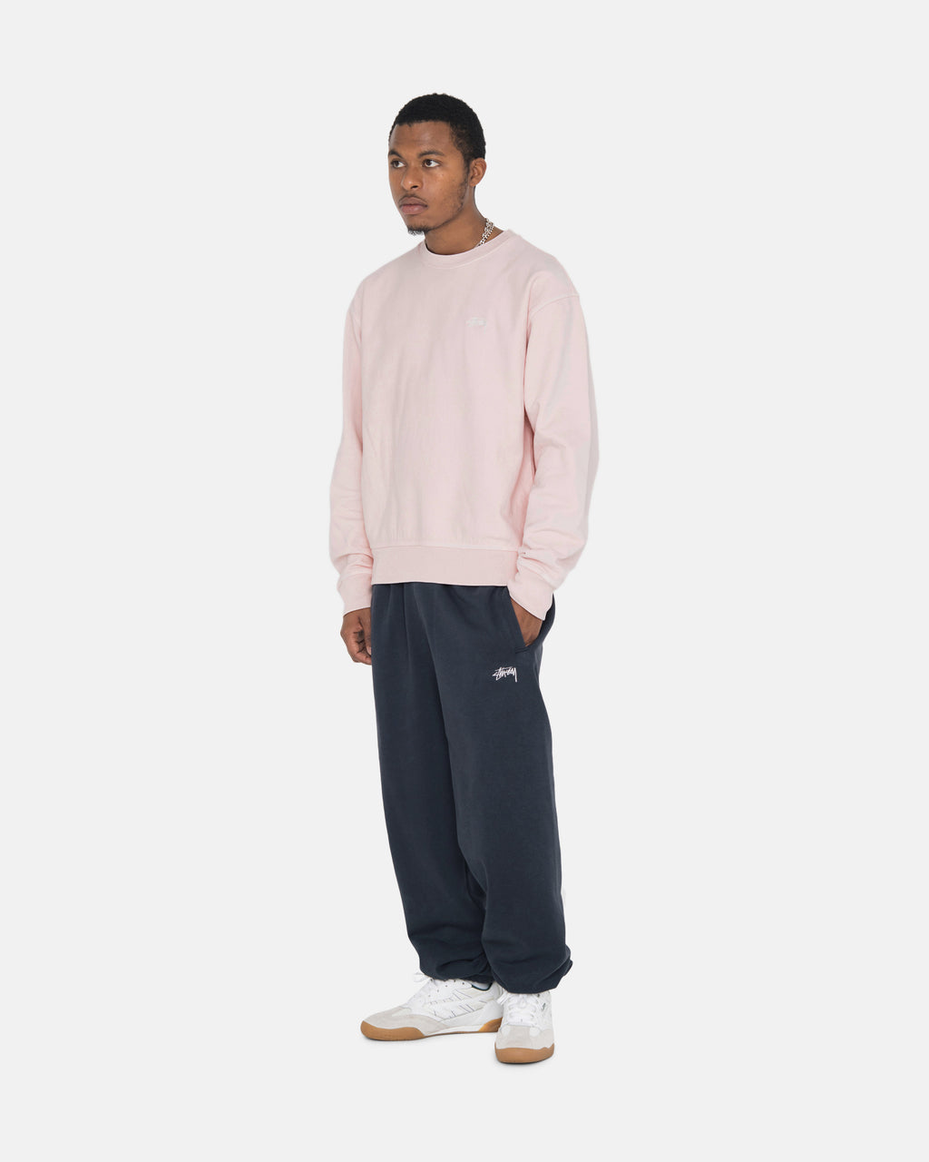 Stussy Overdyed Stock Logo Collegehousut Laivastonsininen | KLOBST-520