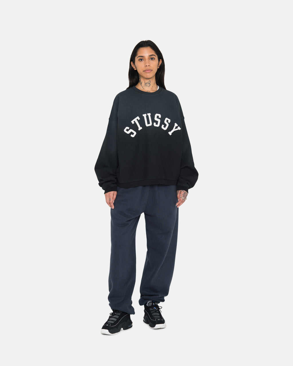 Stussy Overdyed Stock Logo Collegehousut Laivastonsininen | KLOBST-520