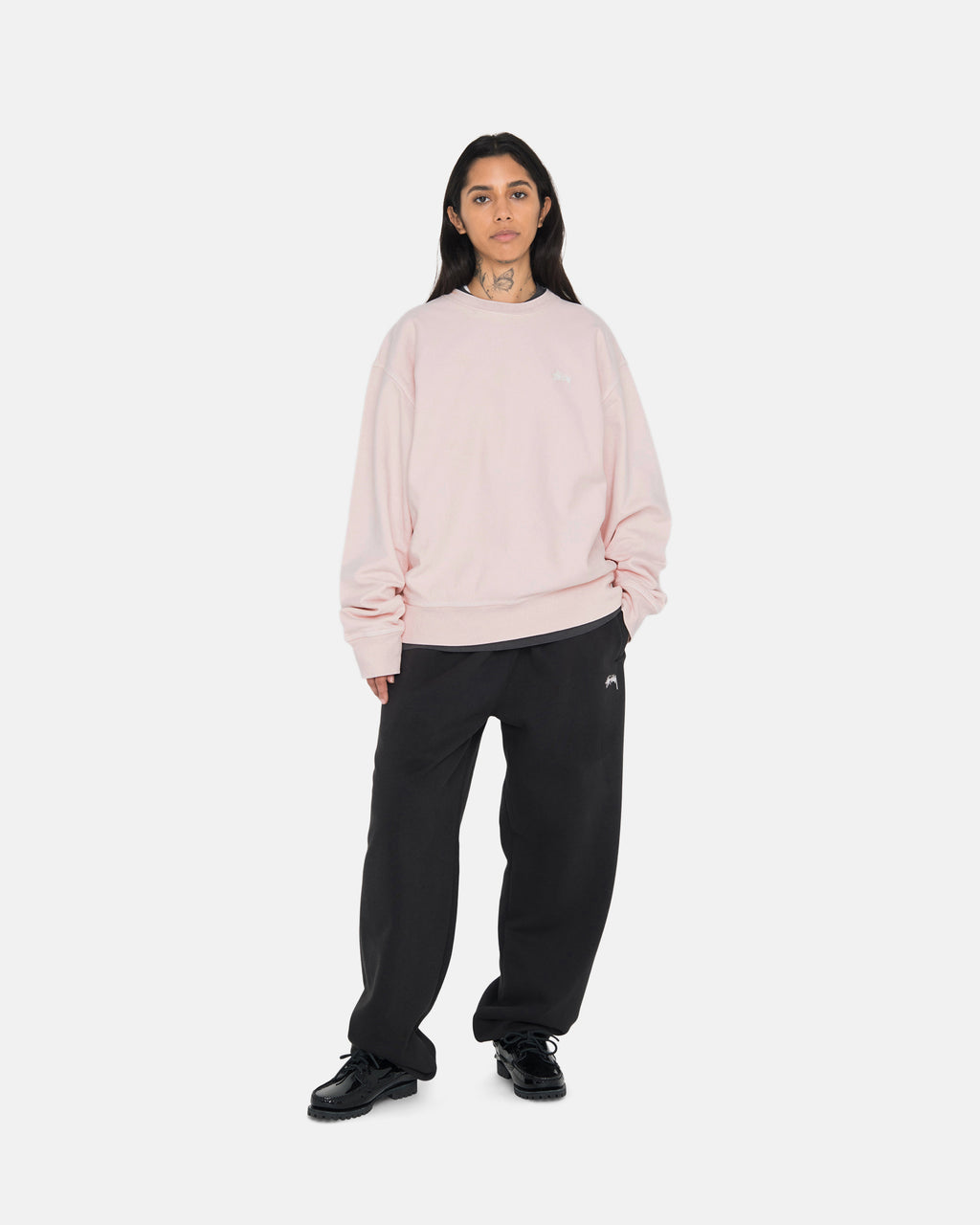 Stussy Overdyed Stock Logo Collegehousut Mustat | NZETGB-604