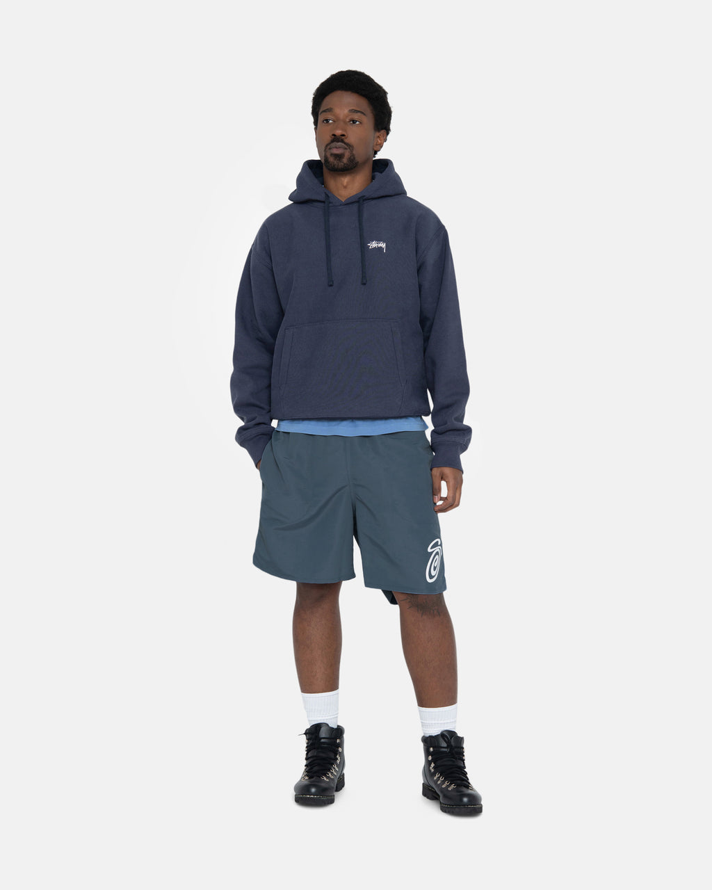 Stussy Overdyed Stock Logo Huppari Laivastonsininen | FGEBHJ-384