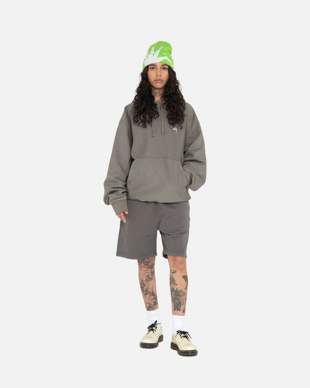 Stussy Pigment Dyed Fleece Shortsit Harmaat | TAMGQZ-793