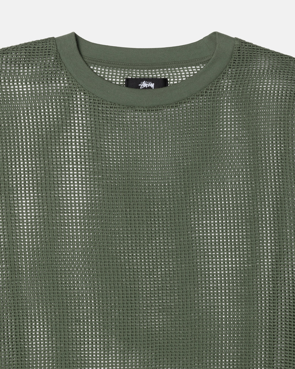 Stussy Puuvilla Mesh Ls Crew Paidat Oliivinvihreä | EPMUCN-549