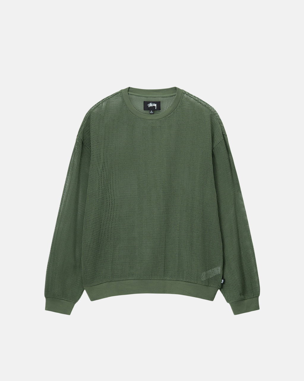 Stussy Puuvilla Mesh Ls Crew Paidat Oliivinvihreä | EPMUCN-549