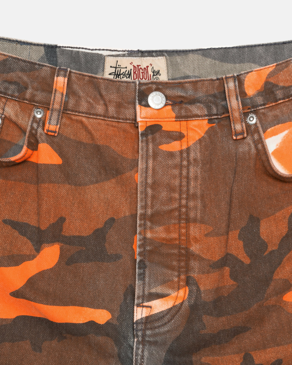 Stussy Spray Dye Big Ol' Farkut Oranssi Camo | BTXOCE-064