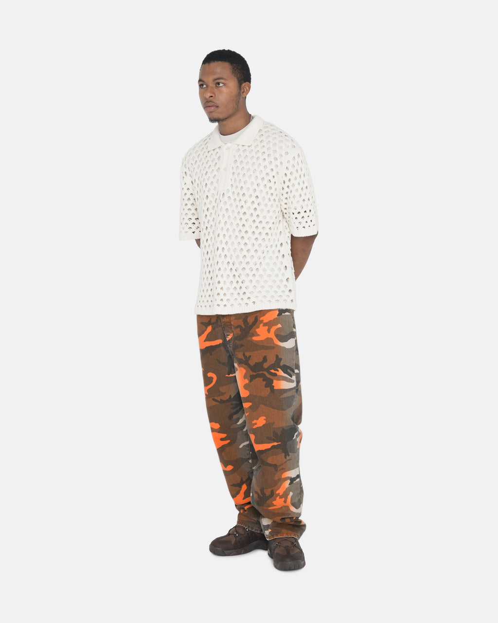 Stussy Spray Dye Big Ol' Farkut Oranssi Camo | BTXOCE-064