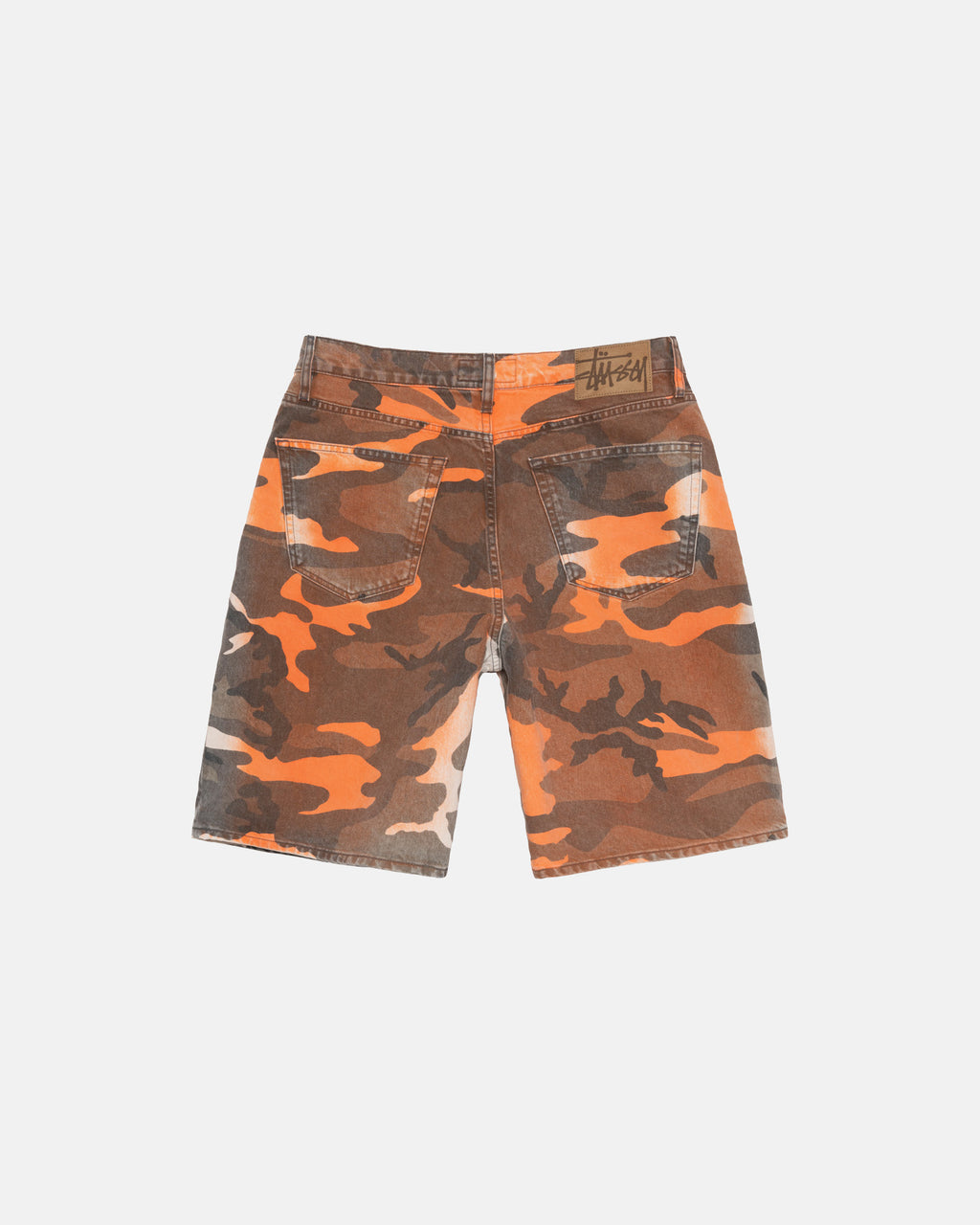 Stussy Spray Dye Big Ol' Shortsit Oranssi Camo | JYVDSA-059