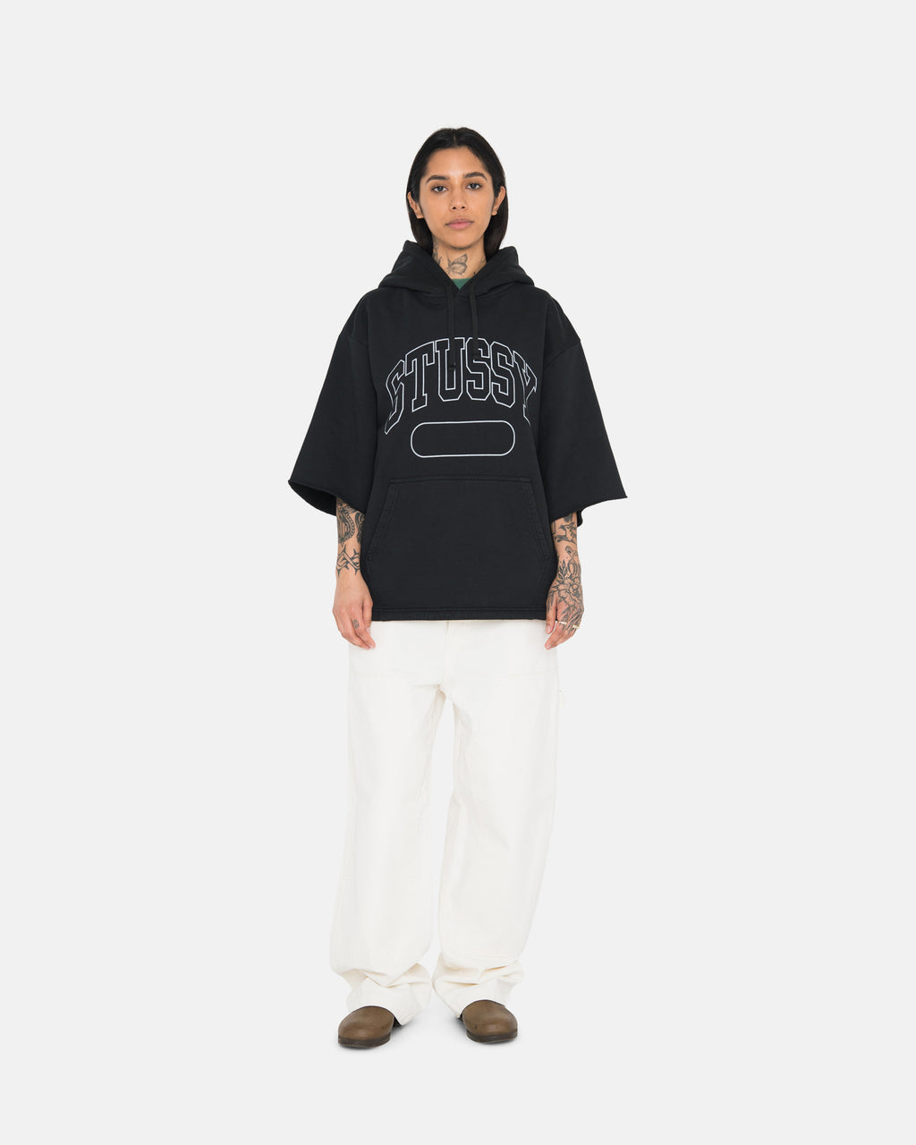 Stussy Ss Boxy Cropped Huppari Mustat | KRFEYC-528