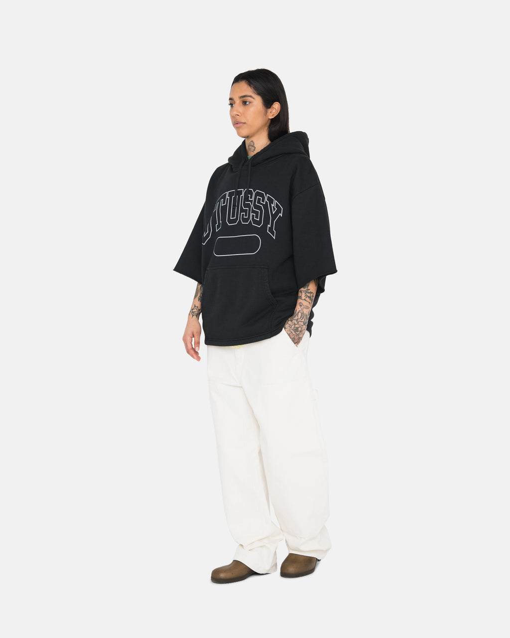 Stussy Ss Boxy Cropped Huppari Mustat | KRFEYC-528