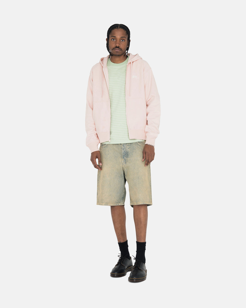 Stussy Stock Logo Zip Huppari Pinkki | CYMQKZ-756