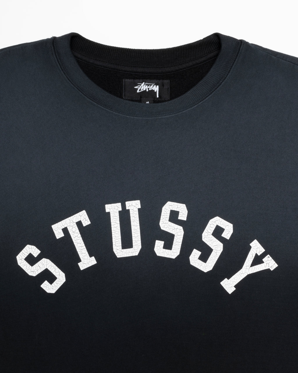 Stussy Sun Faded Oversized Crew Shortsit Mustat | JVGMUS-274