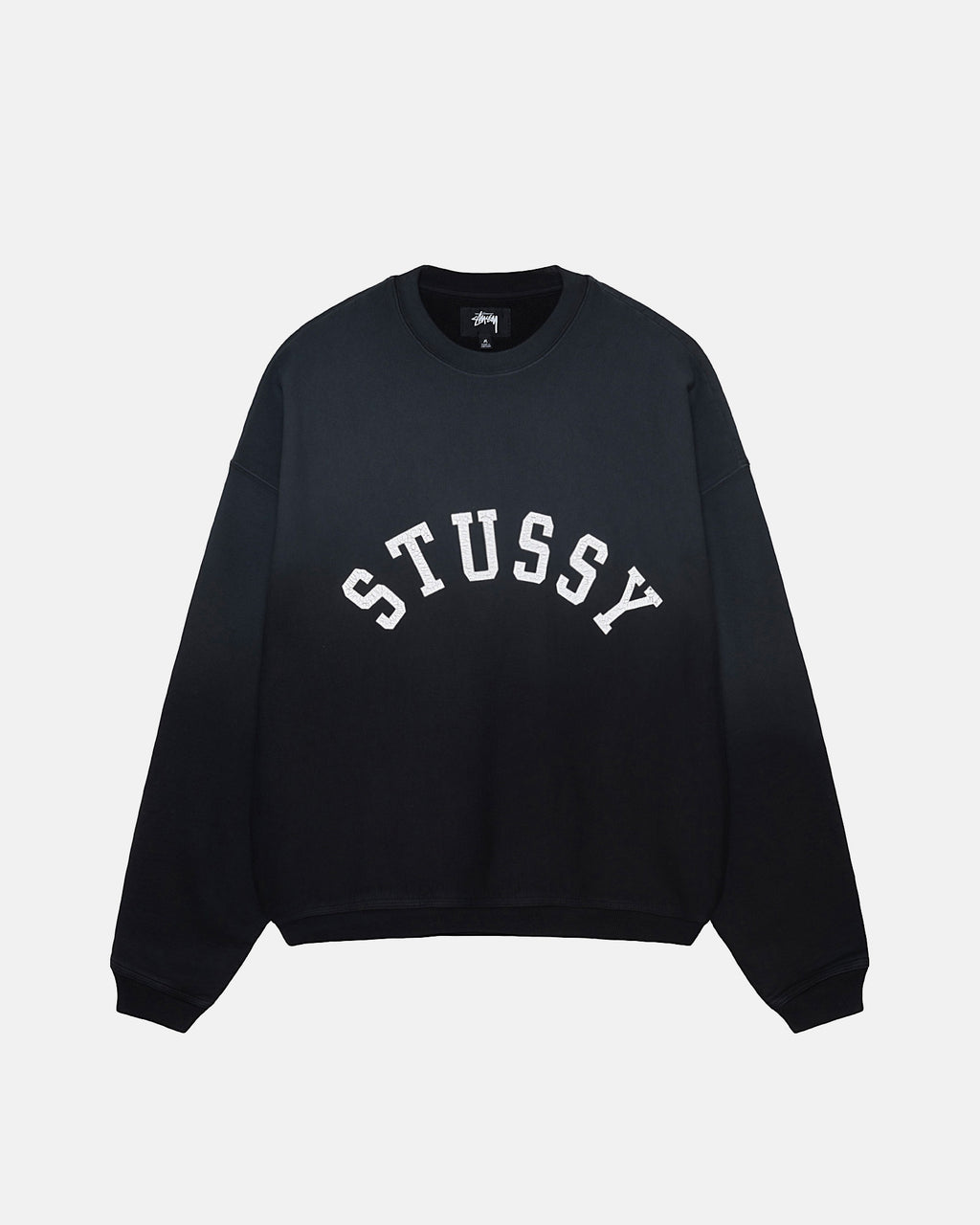 Stussy Sun Faded Oversized Crew Shortsit Mustat | JVGMUS-274