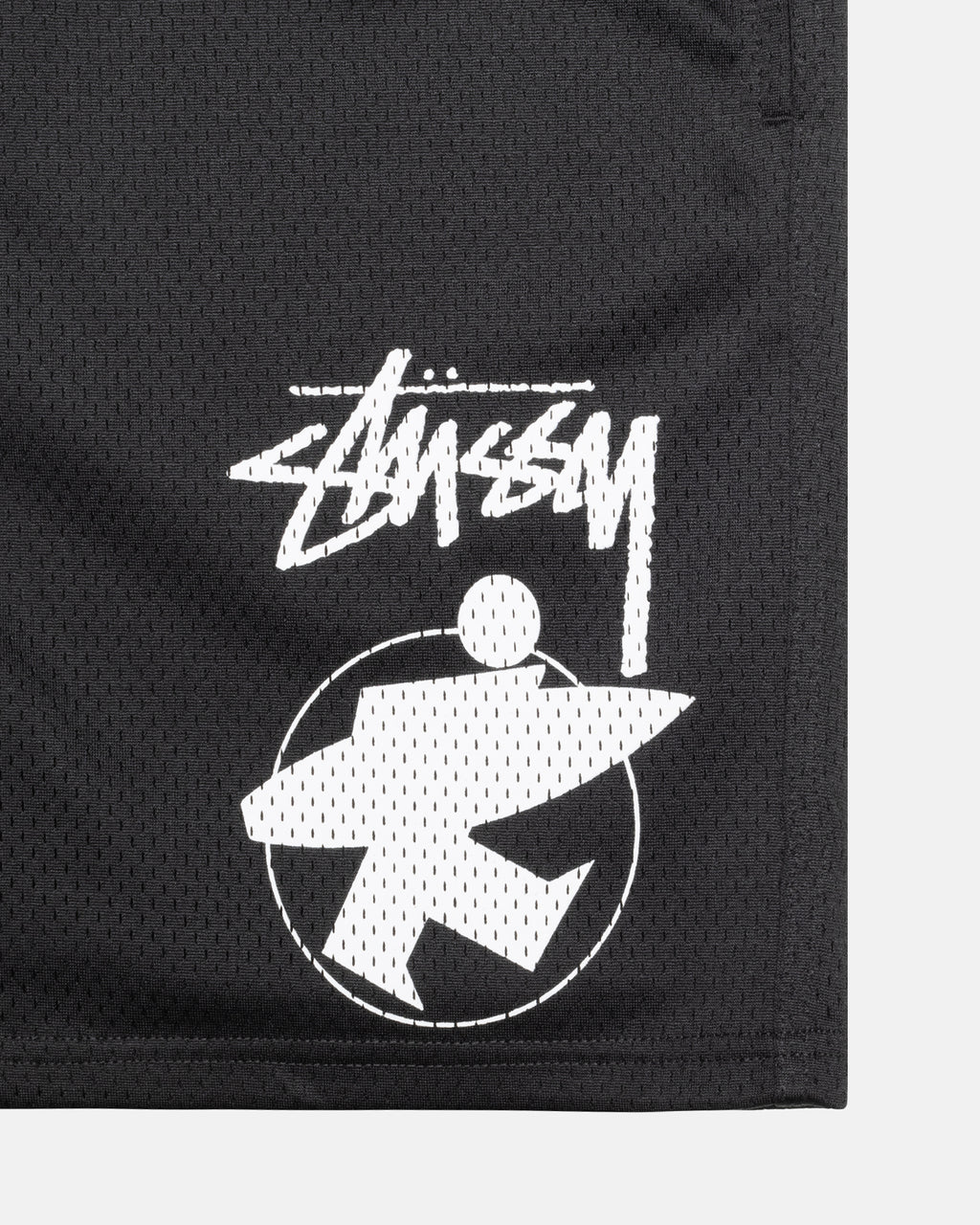 Stussy Surfman Mesh Shortsit Mustat | QDOIPA-867