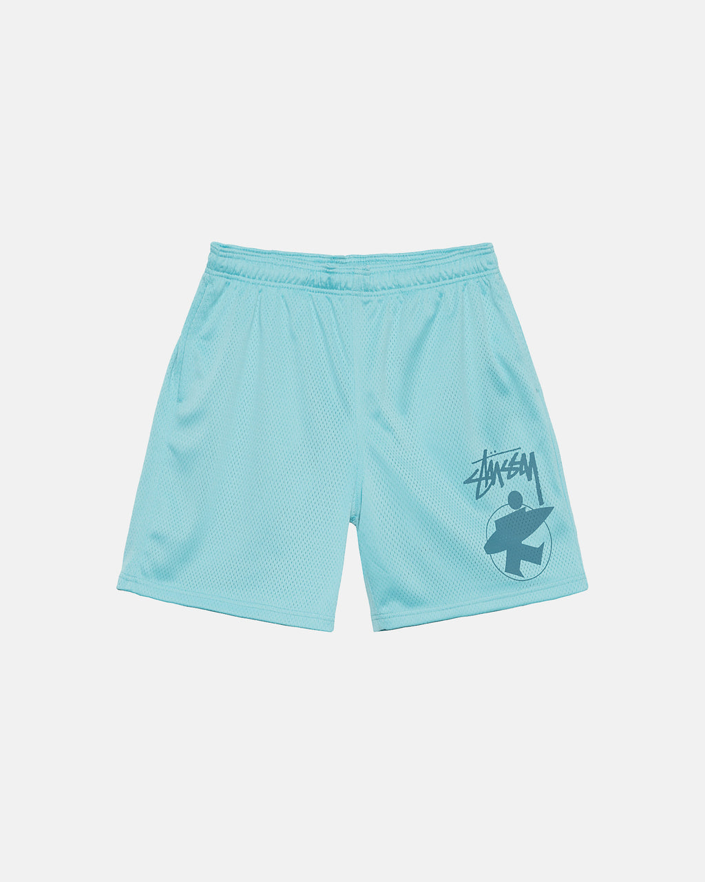 Stussy Surfman Mesh Shortsit Vaaleanturkoosi | JKINBM-713