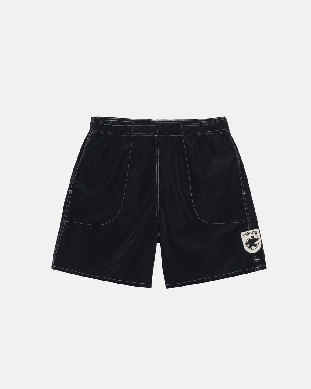 Stussy Surfman Patch Vesi Shortsit Mustat | ETIMFP-185