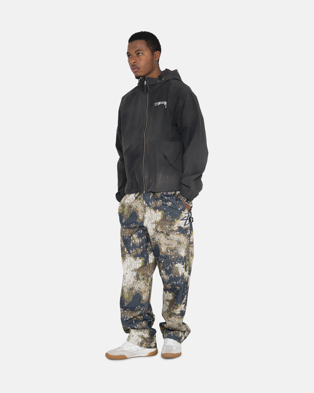 Stussy Wave Dye Beach Shell Takit Mustat | HKTBCW-301