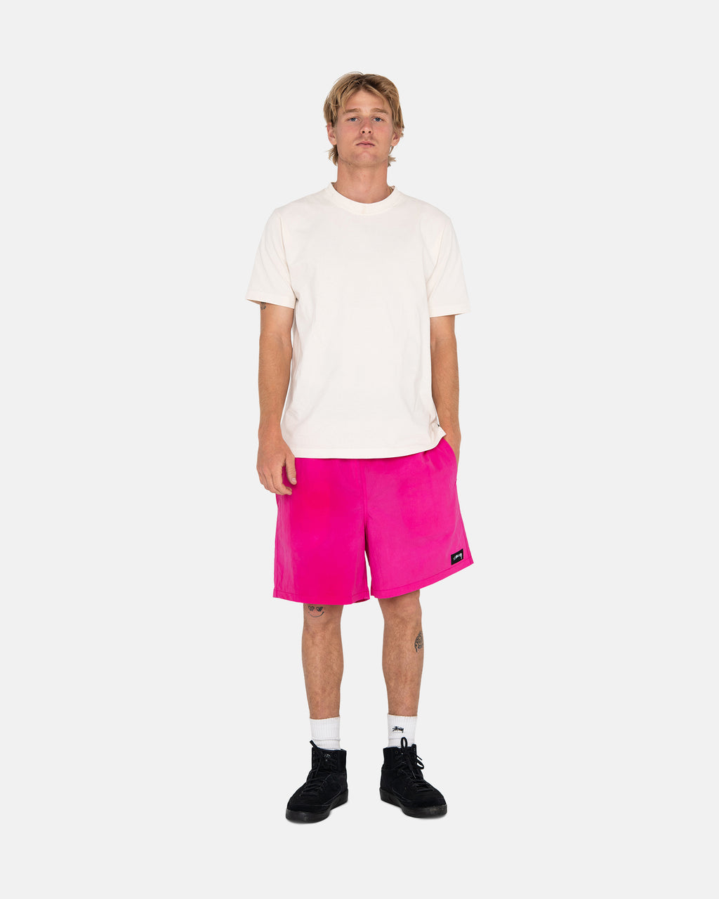 Stussy Wave Dye Nylon Shortsit Fuksia | PNWZOR-291