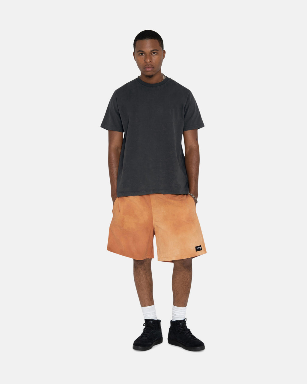 Stussy Wave Dye Nylon Shortsit Oranssi | MSQTOZ-391