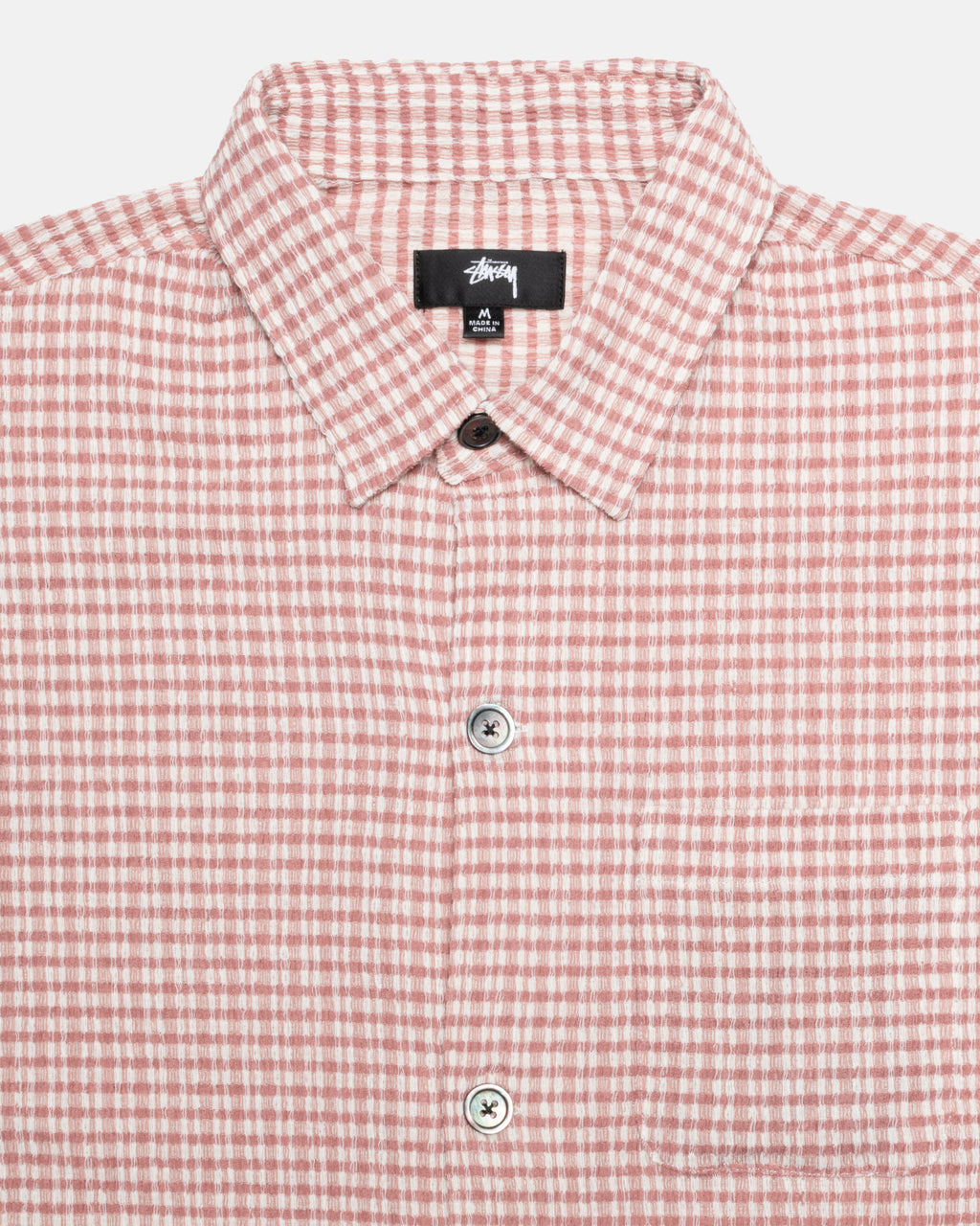 Stussy Wrinkly Gingham Ss Paidat Pinkki | INLJFZ-891