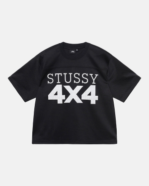 Stussy 4x4 Mesh Football Pelipaita Mustat | KENDTQ-504