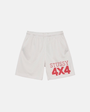 Stussy 4x4 Mesh Shortsit Beige | ZNKACY-025