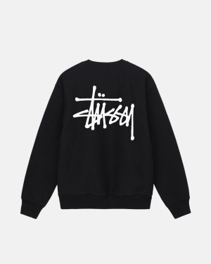 Stussy Basic Crew Shortsit Mustat | DBFHQI-648