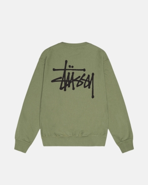 Stussy Basic Pigment Dyed Crew Shortsit Artichoke | PSCEUL-982