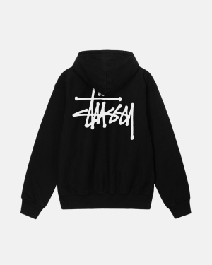 Stussy Basic Pigment Dyed Huppari Mustat | VJECFD-514